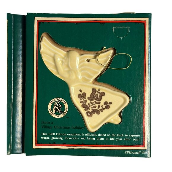 VTG Pfaltzgraff Stoneware Angel Ornament | 1988 "Season’s Greetings" Christmas - Picture 1 of 4